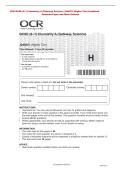 Question Paper and Mark Scheme&NewLine;OCR GCSE &lpar;9&ndash;1&rpar; Chemistry A &lpar;Gateway Science&rpar; J248&sol;03 &lpar;Higher Tier&rpar; Combined
