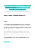 ATI LEADERSHIP & COMMUNITY HEALTH CAPSTONE POST ASSESSMENT 2026&sol;2027 &vert; Questions & Answers &vert; Latest Version &vert; Pass Guaranteed - A&plus; Graded&NewLine;&NewLine;