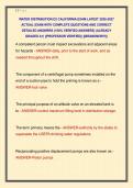 WATER DISTRIBUTION D2 CALIFORNIA EXAM LATEST 2026-2027 &NewLine;ACTUAL EXAM WITH COMPLETE QUESTIONS AND CORRECT &NewLine;DETAILED ANSWERS &lpar;100&percnt; VERIFIED ANSWERS&rpar; &vert;ALREADY &NewLine;GRADED A&plus;&vert; &vert;&vert;PROFESSOR VERIFIED&vert;&vert; &vert;&vert;BRANDNEW&excl;&excl;&excl;&vert;&vert;