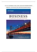 Test bank for Business&colon; Its Legal&comma; Ethical&comma; and Global Environment &lpar;MindTap Course List&rpar; 12th Edition with test questions and answers graded A&plus;