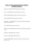 ECON 110 FINAL QUESTIONS WITH CORRECT ANSWERS 2026&sol;2027