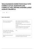 TEXAS EMISSIONS INSPECTIONS EXAM WITH CORRECT ACTUAL QUESTIONS AND CORRECTLY WELL DEFINED ANSWERS LATEST ALREADY GRADED A&plus; 