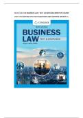 Test bank for Business Law&colon; Text & Exercises &lpar;MindTap Course List&rpar; 10th Edition with test questions and answers graded A&plus;