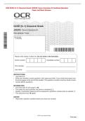 Paper and Mark Scheme&NewLine;OCR GCSE &lpar;9&ndash;1&rpar; Classical Greek J292&sol;05 Verse Literature B Combined Question