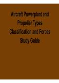 Aircraft Powerplant and Propeller Types Classification and Forces Complete Study Guide 2025&sol; 2026 Aviation Maintenance Exam Preparation Resource for Propeller Systems and Engine Fundamentals Mastery