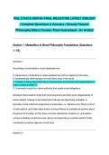 PHIL ETHICS SOPHIA FINAL MILESTONE LATEST 2026&sol;2027 &vert; Complete Questions & Answers &vert; Already Passed &vert; Philosophy Ethics Course &vert; Pass Guaranteed - A&plus; Graded&NewLine;&NewLine;