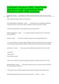 Computer Science 1033&colon; Final Exam Questions with Guaranteed Pass Solutions 2025-2026 Updated&period;