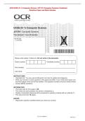 Question Paper and Mark Scheme&NewLine;OCR GCSE &lpar;9&ndash;1&rpar; Computer Science J277&sol;01 Computer Systems Combined