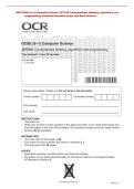 OCR GCSE &lpar;9&ndash;1&rpar; Computer Science J277&sol;02 Computational thinking&comma; algorithms and&NewLine;programming Combined Question Paper and Mark Scheme 