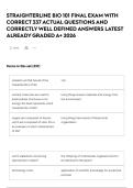 STRAIGHTERLINE BIO 101 FINAL EXAM WITH CORRECT 337 ACTUAL QUESTIONS AND CORRECTLY WELL DEFINED ANSWERS LATEST ALREADY GRADED A&plus; 2026