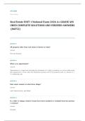 national real estate EXAM A&plus; GRADE ASSURED COMPLETE SOLUTIONS AND VERIFIED ANSWERS
