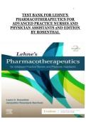 Lehne&rsquo;s Pharmacotherapeutics for Advanced Practice Nurses and Physician Assistants &lpar;2nd Edition&comma; Rosenthal&rpar; &ndash; Test Bank Questions and Answers