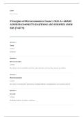 microeconomics EXAM A&plus; GRADE ASSURED COMPLETE SOLUTIONS AND VERIFIED ANSWERS