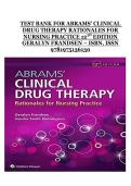 Abrams&rsquo; Clinical Drug Therapy&colon; Rationales for Nursing Practice &lpar;12th Edition&comma; Frandsen&rpar; &ndash; Test Bank Questions and Answers