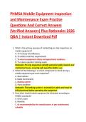 PHMSA Mobile Equipment Inspection &NewLine;and Maintenance Exam Practice &NewLine;Questions And Correct Answers &NewLine;&lpar;Verified Answers&rpar; Plus Rationales 2026 &NewLine;Q&A &vert; Instant Download Pdf