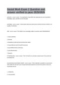 Social Work Exam 2 Question and answer verified to pass 2025&sol;2026