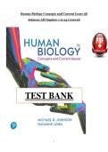 Test Bank - Human Biology&comma; Concepts and Current Issues&comma; 9th Edition&comma; &lpar;Johnson&rpar;&comma; Chapter 1 - 24 Download as Pdf File