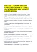 PORTAGE LEARNING- BIOD 151 EXAM 1 QUESTIONS & ACCURATE ANSWERS RATED 100&percnt; CORRECT LATEST VERSION