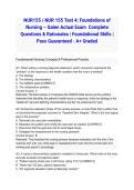 NUR155 &sol; NUR 155 Test 4&colon; Foundations of Nursing &ndash; Galen Actual Exam 2026&sol;2027 Complete Questions & Rationales &vert; Foundational Skills &vert; Pass Guaranteed - A&plus; Graded