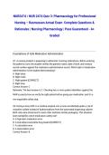 NUR2474 &sol; NUR 2474 Quiz 3&colon; Pharmacology for Professional Nursing &ndash; Rasmussen Actual Exam 2026&sol;2027 Complete Questions & Rationales &vert; Nursing Pharmacology &vert; Pass Guaranteed - A&plus; Graded