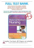 Test Bank for Davis Advantage for Maternal-Newborn Nursing&colon; The Critical Components of Nursing Care&comma; 4th Edition&comma; by Roberta Durham&comma; Linda Chapman&period; All Chapters 1 - 19 LATEST&NewLine;