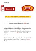 COBA Final Exam &ndash; Questions and Answers &ndash; Complete Exam Preparation Material