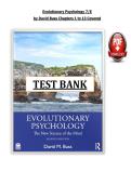 Test Bank for Evolutionary Psychology&colon; The New Science of the Mind&comma; 7th Edition by David M&period; Buss