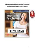 Test Bank For Essentials of Understanding Psychology 14th Edition By Robert Feldman Chapter 1-14