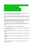 BIOD 151 PORTAGE LEARNING EXAM 4 STUDY QUESTIONS & ELABORATED COMPLETE SOLUTIONS PASSED 100&percnt;