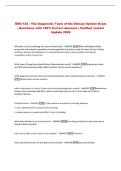 NSG 124 - The Diagnostic Tests of the Urinary System Exam&NewLine;&vert; Questions with 100&percnt; Correct Answers &vert; Verified &vert; Latest&NewLine;Update 2026