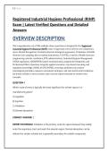 Registered Industrial Hygiene Professional &lpar;RIHP&rpar; &NewLine;Exam &vert; Latest Verified Questions and Detailed &NewLine;Answers 