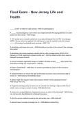 Final Exam - New Jersey Life and Health  Latest Edition &lpar;2026&sol;2027&rpar; with Verified Answers