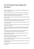 NJ Life Producer Exam Study Life Insurance  Latest Edition &lpar;2026&sol;2027&rpar; with Verified Answers