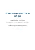 Virtual ATI Comprehensive Predictor &vert; 2025&ndash;2026 NCLEX-RN Readiness Assessment with 180 Questions and Verified Answers