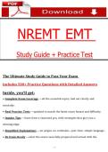 NREMT EMT Study Guide &plus; Practice Test &vert; Complete Review Guide with Questions & Verified Answers