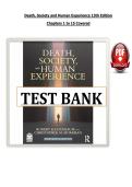 Test Bank for Death&comma; Society and Human Experience&comma; 12th Edition Kastenbaum &lpar;All Chapters included&rpar;