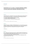 NCLEX RN EXAM A&plus; GRADE ASSURED COMPLETE SOLUTIONS AND VERIFIED ANSWERS