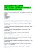 BIOD 151 MODULE 1 EXAM QUESTIONS & UPGRADED COMPETE SOLUTIONS ALL PASSED