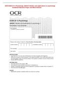 OCR GCSE &lpar;9&ndash;1&rpar; Psychology J203&sol;01 Studies and applications in psychology&NewLine; C