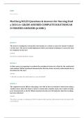 med surg EXAM A&plus; GRADE ASSURED COMPLETE SOLUTIONS AND VERIFIED ANSWERS
