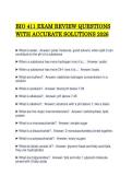 BIO 411 EXAM REVIEW QUESTIONS&NewLine;WITH ACCURATE SOLUTIONS 2026