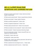 BIO 411 LATEST EXAM PREP&NewLine;QUESTIONS AND ANSWERS PDF 2026