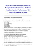 NR571 &sol; NR 571 Final Exam&colon; Complex Diagnosis and Management in Acute Care Practicum &ndash; Chamberlain Actual Exam 2026&sol;2027 Questions & Verified Answers &vert; 100&percnt; Correct &vert; Pass Guaranteed - A&plus; Graded