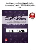 Test Bank for Advertising & Promotion&comma; 8th Canadian Edition by Michael Guolla&comma; George E&period; Belch