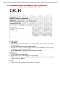 Combined Question Paper and Mark Scheme&NewLine;OCR GCSE English Literature J352&sol;02 Exploring poetry and Shakespeare
