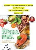 Williams' Essentials of Nutrition and Diet Therapy&comma; 13th Edition &ndash; Test Bank&colon; Nutrition&comma; Metabolism&comma; and Energy Balance Summary