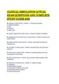 CLINICAL SIMULATION ACTUAL EXAM QUESTIONS AND COMPLETE STUDY GUIDE 2026&period;&NewLine;&NewLine;
