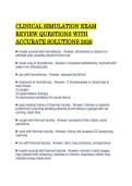 CLINICAL SIMULATION EXAM REVIEW QUESTIONS WITH ACCURATE SOLUTIONS 2026&period;&NewLine;&NewLine;
