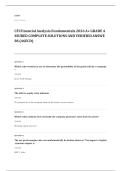 CFI FMVA EXAM A&plus; GRADE ASSURED COMPLETE SOLUTIONS AND VERIFIED ANSWERS