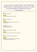 Exam 2&colon; NR 324 &sol; NR324 &lpar;2026&ndash;2027 UPDATED&rpar; Adult Health I &vert; Verified Question & Answer &vert; 100&percnt; Accurate Solutions &vert; Guaranteed Grade A &ndash; Chamberlain